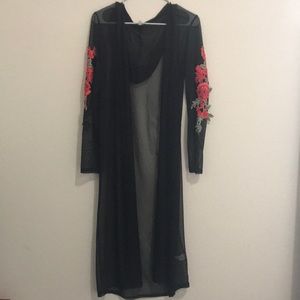 Long sleeve mesh cardigan